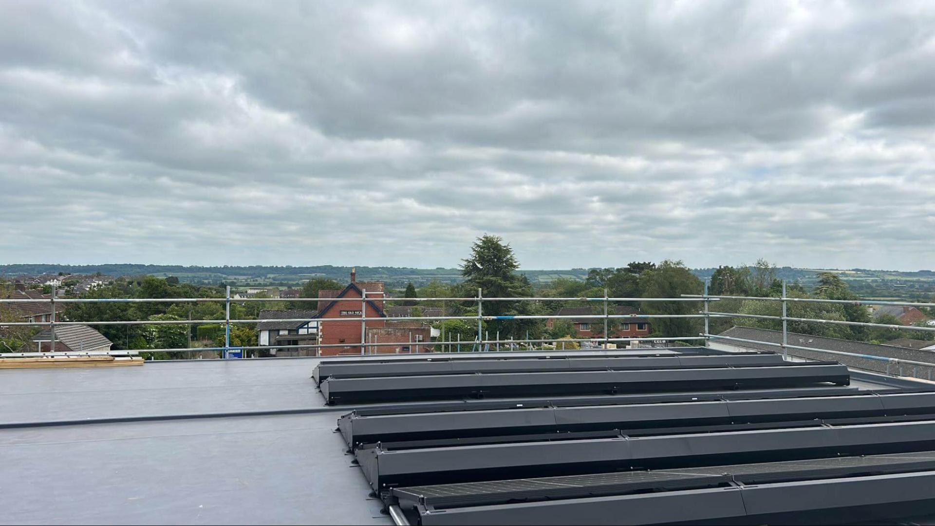 upper roof with solar panels upper roof with solar panels