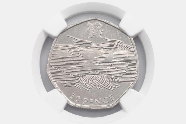 That's what one change checker made when he sold his 'Lines Over The Face' Aquatics 50p with RWB Auctions. This coin was one the star lots in our 8-9 May 2024 sale of coins and medals which included everything from ancient gold to rare modern collectables