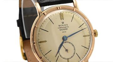 Rose Gold 1950s Rolex Metropolitan Gobbi : RWB Auctions