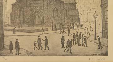 Signed L S Lowry Print : RWB Auctions