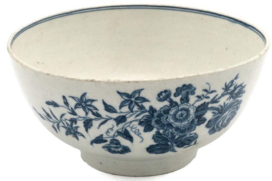 Worcester First Period c1760 Blue & White Hand Painted Bowl