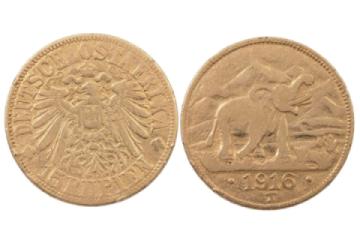 The distinctive trumpeting elephant reverse design of these coins was chosen because of the importance of the ivory trade to the East African economy, which led to these coins being referred to as 'Elephants'.