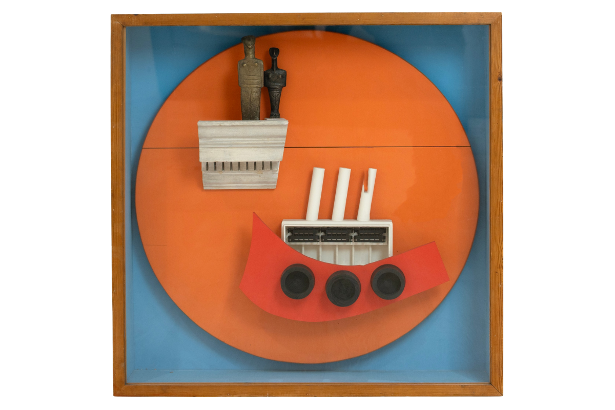 First Voyage, 1966, mixed media assemblage with found materials.