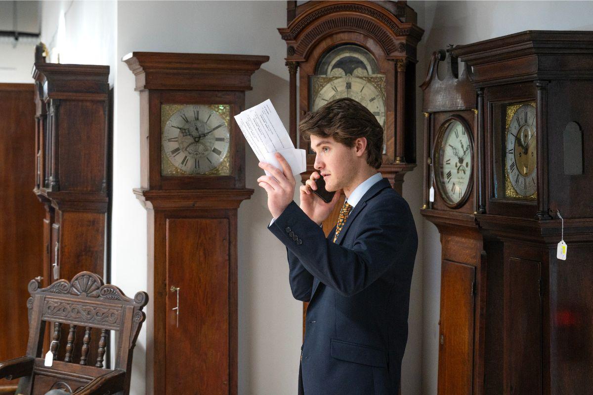 telephone bidding on lot 328