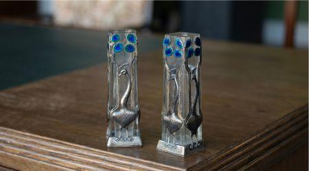 lot 304 silver spill vases thumb