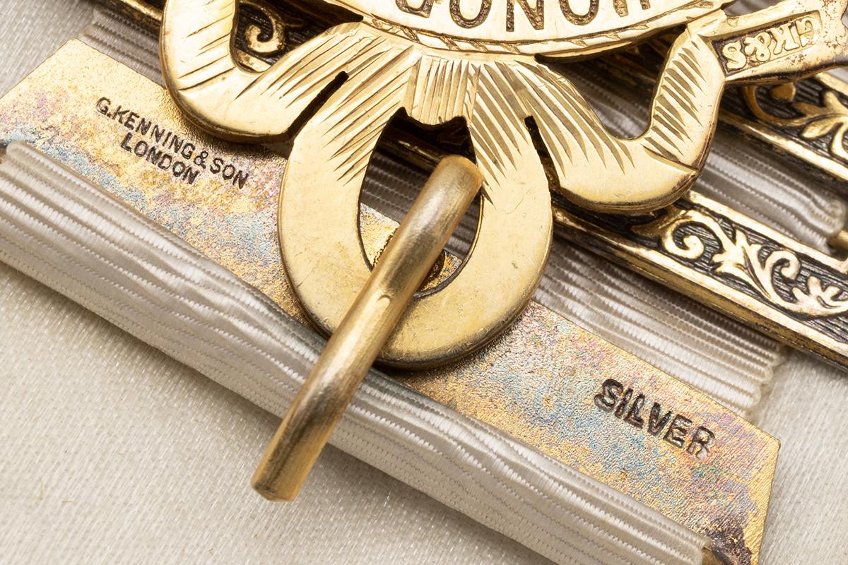 Gold Nailsworth Lodge Masonic Medals sold at auction maker mark Kenning and Son